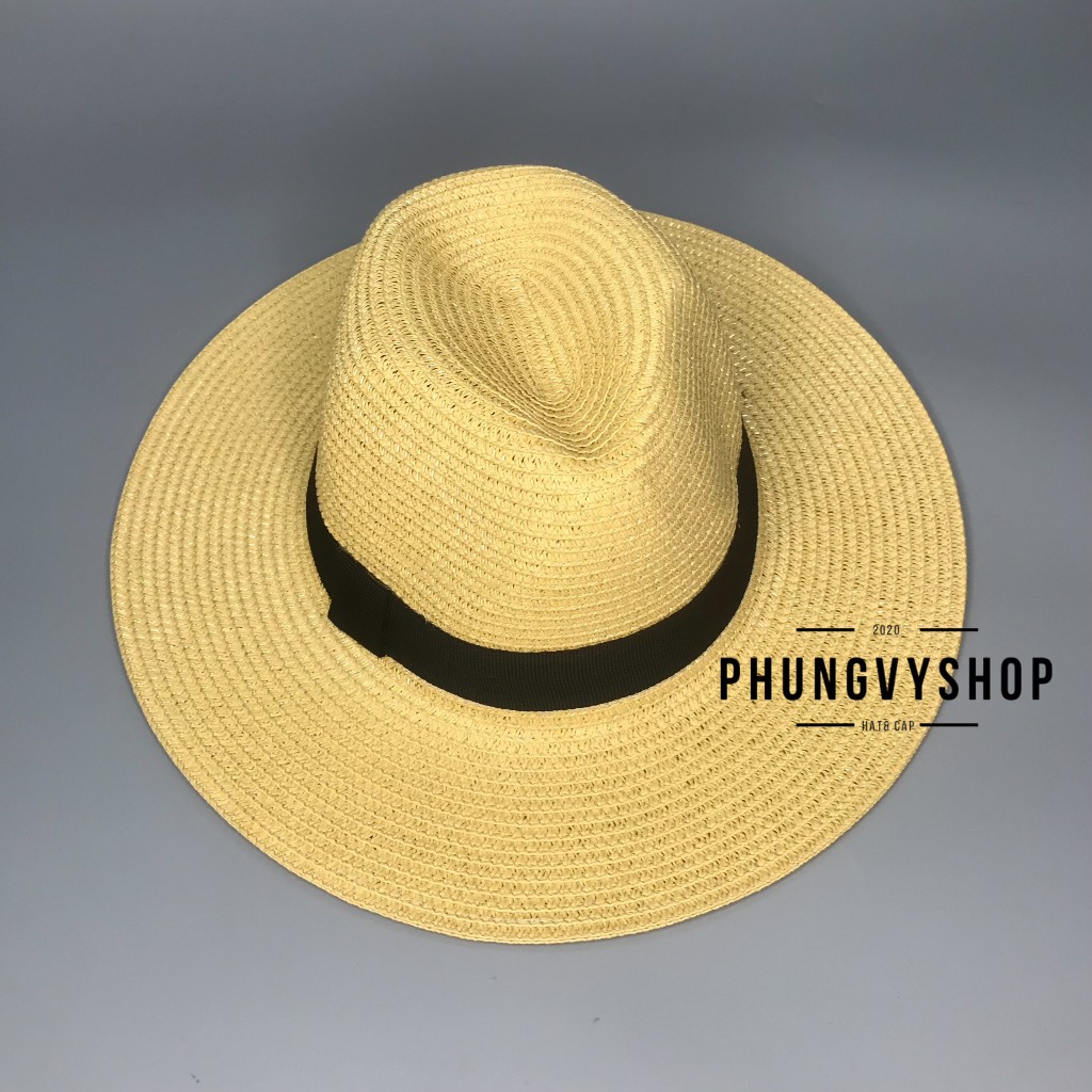 (LOẠI DÀY) Mũ cói PANAMA unisex NAM NỮ- nón đi biển che nắng