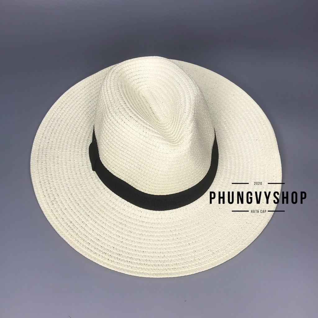 (LOẠI DÀY) Mũ cói PANAMA unisex NAM NỮ- nón đi biển che nắng