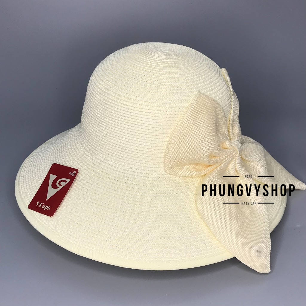 (Hàng loại ĐẸP)-Mũ cói vành Vừa nơ sau-nón cói đi biển