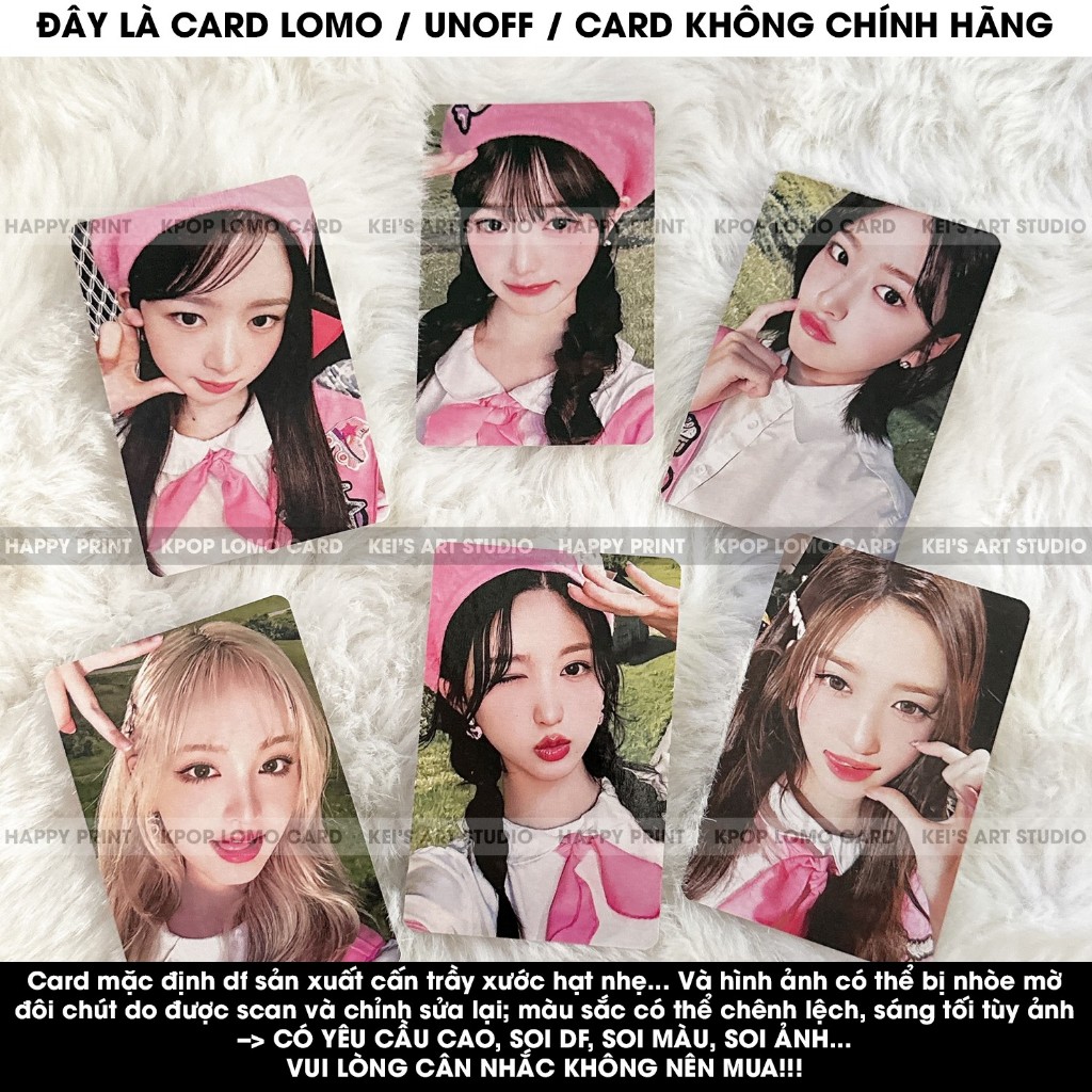 [CARD LOMO MUA 3 TẶNG 1] Set 6 thẻ ảnh IVE SCOUT, Gayo Festival, Afterlike