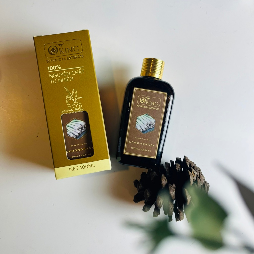 Tinh dầu Sả Chanh nguyên chất thơm mát, đuổi muỗi, thanh lọc không khí 100ml | Oking Việt Nam