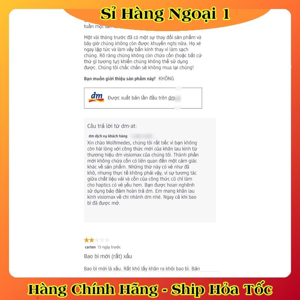Khăn lau kính Visiomax hộp 52 tờ khăn giấy , lau sạch nhờn vân tay bụi bẩn trên mắt kính điện thoại laptop máy ảnh