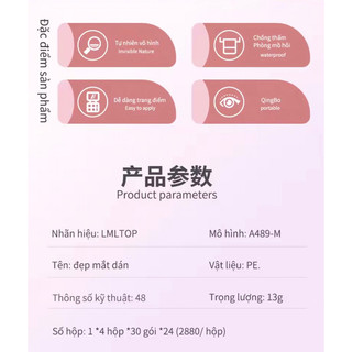 Kích mí tàng hình tạo hai mí không lộ SIZE M 48 Miếng