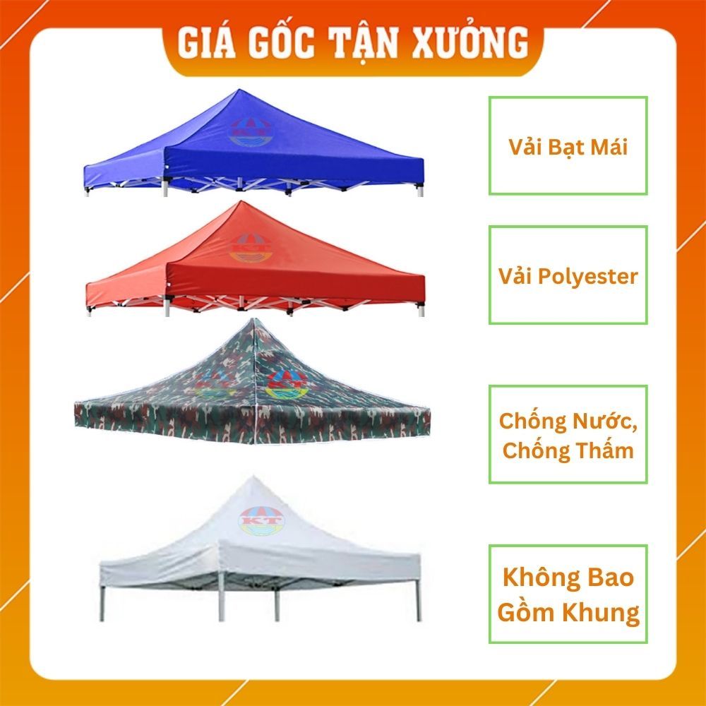 [Bạt Thay Thế] Tấm Bạt Mái Nhà Bạt 3M x 3M; 2,5M x 2,5M; 2M x 3M; 3M x 4,5M; 3M x 6M, 2M x 2M (chưa bao gồm khung xương)