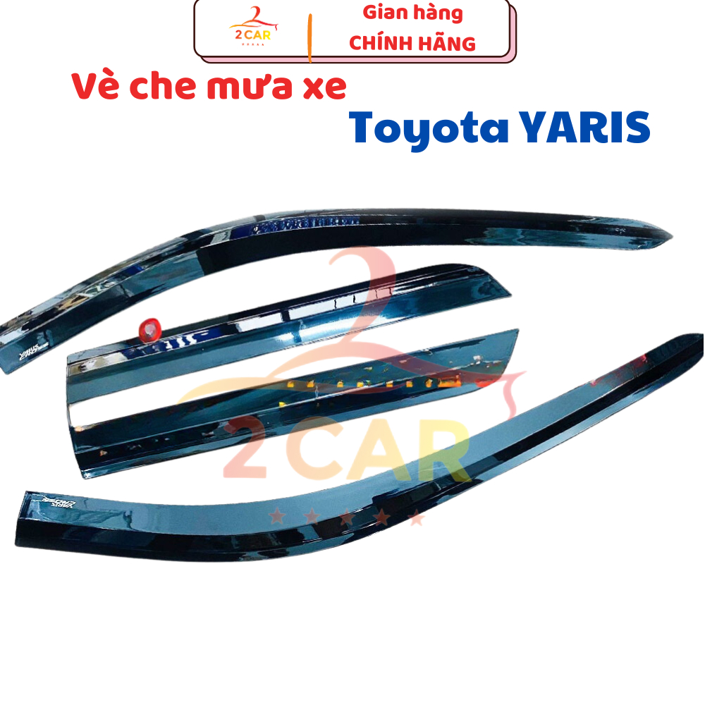 Vè Che Mưa Xe Toyota Yaris Cross đời 2023 2024 2025 chất liệu nhựa ĐEN dày, che mưa tốt
