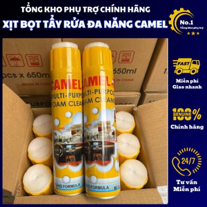Xịt bọt vệ sinh đa năng nội thất, ghế da, trần nỉ ô tô CAMEL,NPR