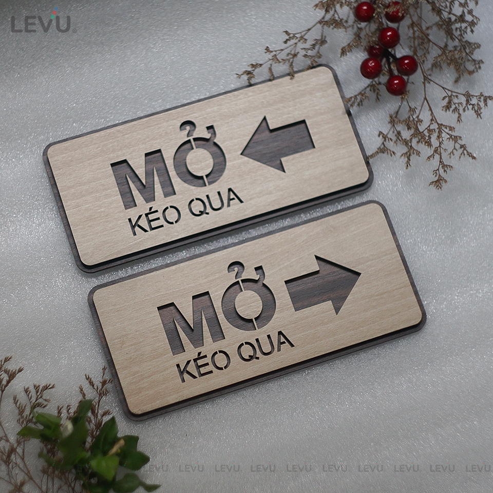 Bảng gỗ đóng mở cửa kéo qua trái phải LEVU-TP05