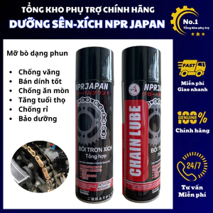 Chai xịt mỡ bò bảo dưỡng sên (xích) không cần tháo rời,chống rỉ sét,ăn mòn NPR JAPAN 500ML