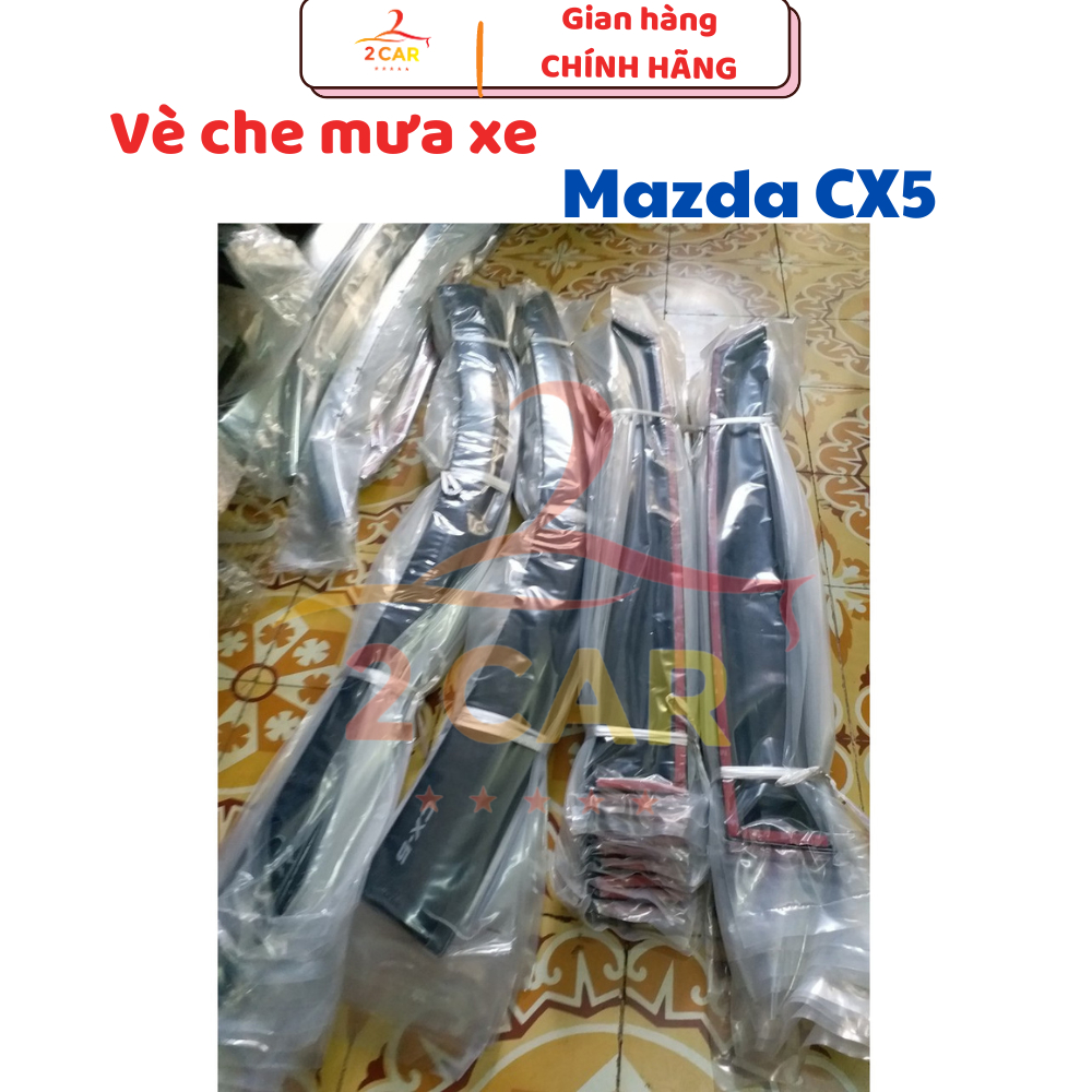 Vè che mưa xe Mazda CX5, CX-5 đời 2018- 2022, 2023 - 2025 Hàng nhựa đen Thái Cao cấp