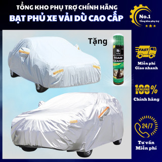 Bạt phủ toàn xe 3 lớp chống xước, chống nắng, chống cháy cho ô tô [Tặng chai vệ sinh nội thất]