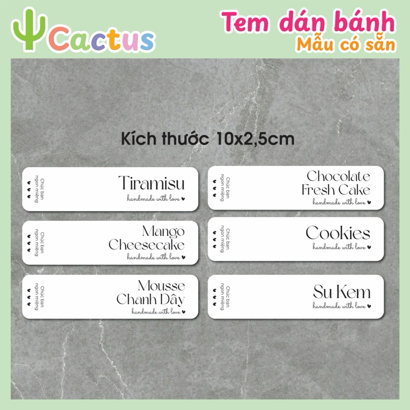 [ Sẵn ] 68 Tem dán hộp bánh, tem dán bánh cao cấp | Shopee Việt Nam