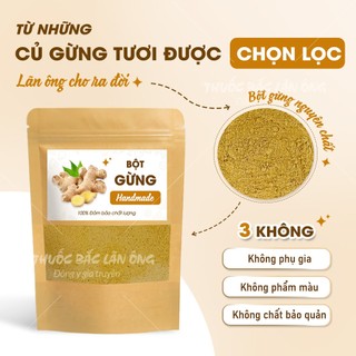 Bột gừng 500g, bột gừng ta, nguyên chất, thơm cay, mịn, gia vị nấu ăn, pha trà, tốt cho sức khỏe