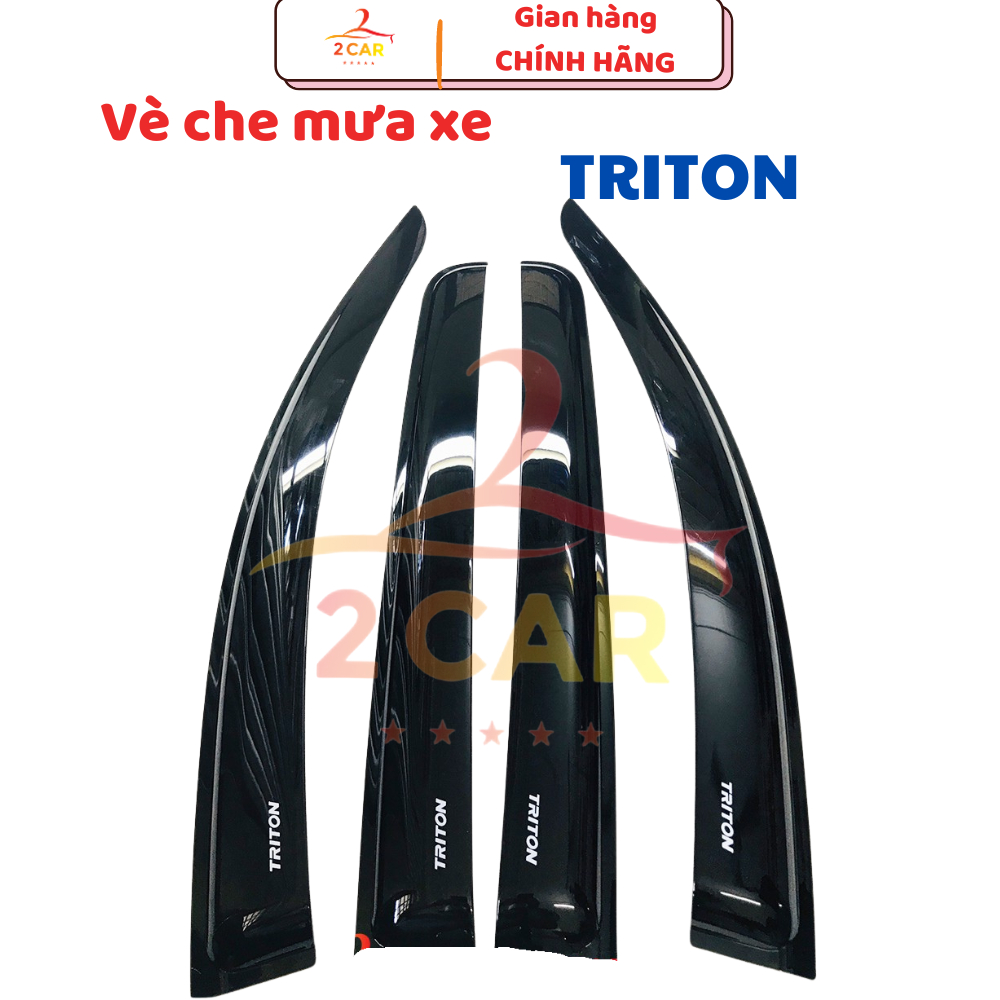 Vè Che Mưa Xe MITSUBISHI TRITON 2016- 2022, 2023, 2024 2025 NHỰA ĐEN Thái Dày