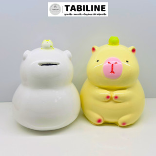 Heo đất ống tiết kiệm tiền lỗ ngang capybara size nhỏ LD62 - TABILINE
