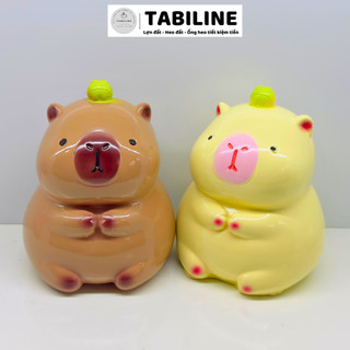Heo đất ống tiết kiệm tiền lỗ ngang capybara size nhỏ LD62 - TABILINE