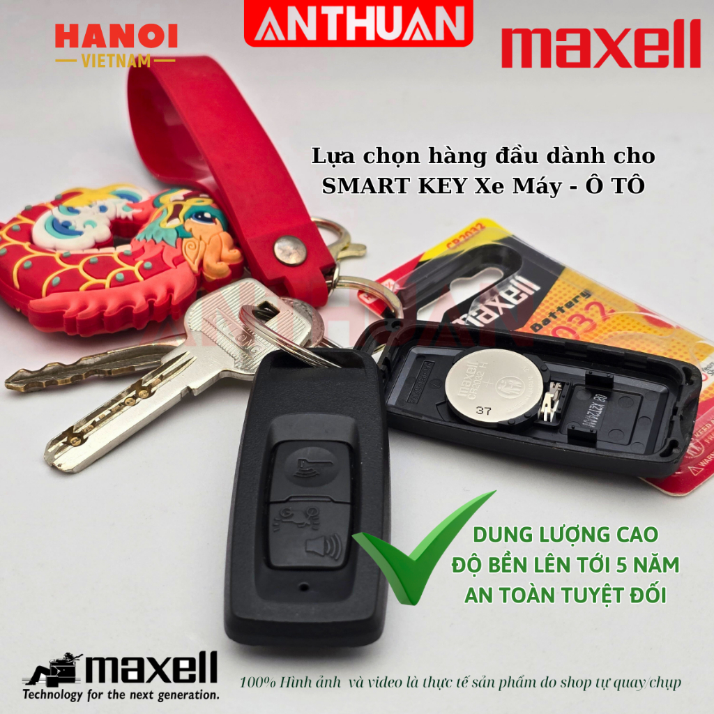 Pin CR2032 CR2025 CR2016 Maxell 3V Cao Cấp Hàng Chính Hãng Made In Japan cho Cmos, Smartkey, AirTag