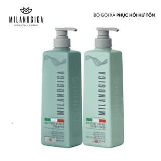 Combo Dầu Gội & Dầu Xả hương nước hoa Milanogica 355ml Phục hồi hư tổn, Giảm gàu sạch ngứa da đầu