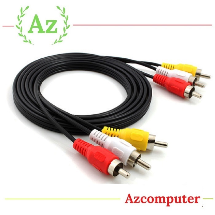 Cáp tín hiệu AV 3 đầu hoa sen (AV 3 ra 3) - Dây nối AV 3 ra 3 dài 1,5m ...