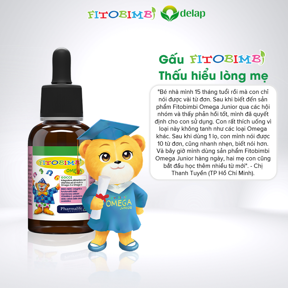 Fitobimbi omega Junior - Phát Triển Trí Não,Tăng Cường Miễn Dịch,Tốt Cho Mắt Lọ 30ml - hanzomart