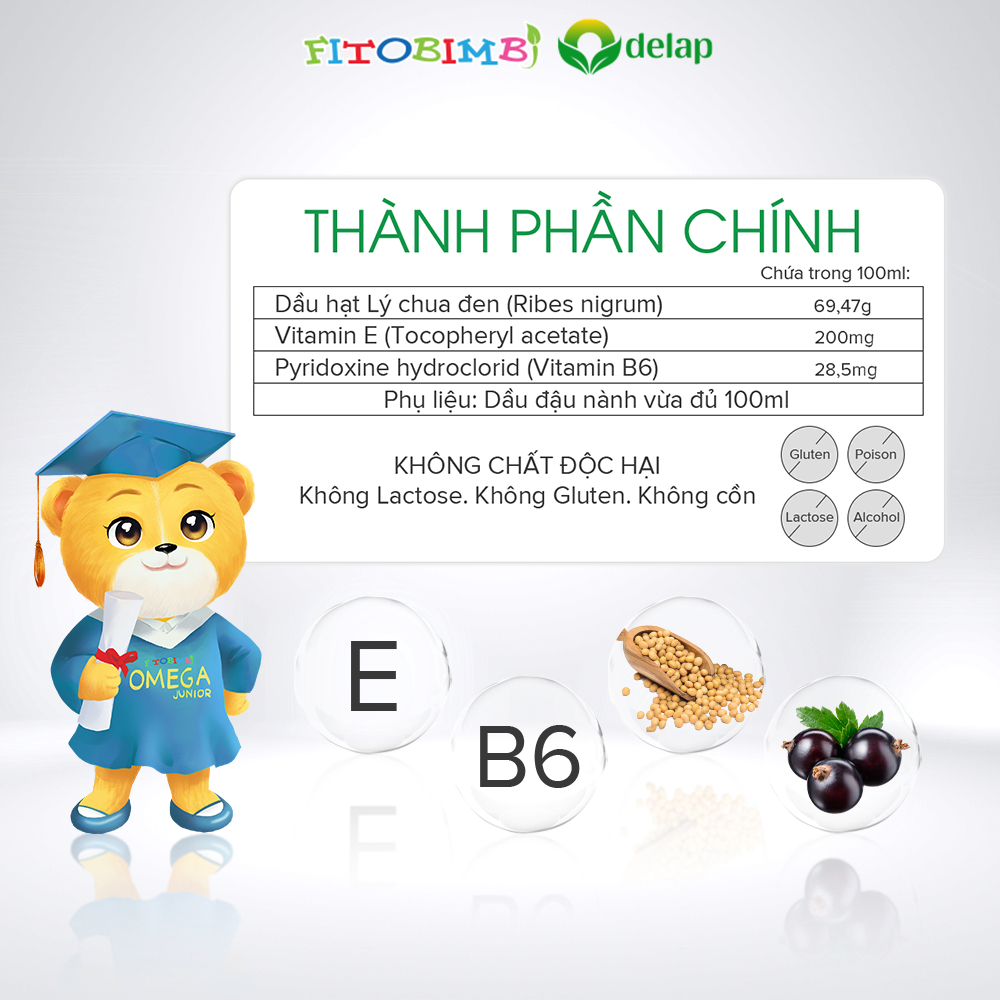 Fitobimbi omega Junior - Phát Triển Trí Não,Tăng Cường Miễn Dịch,Tốt Cho Mắt Lọ 30ml - hanzomart