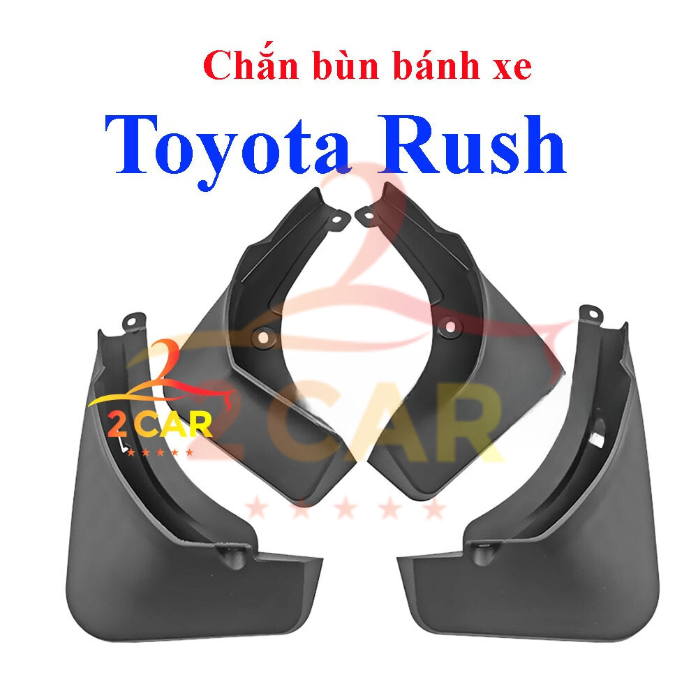 Chắn bùn cho xe Toyota Rush 2018- 2024, 2025 chắn bùn đất bắn lên xe rất tốt, bộ 4 chi tiết kèm ốc vít