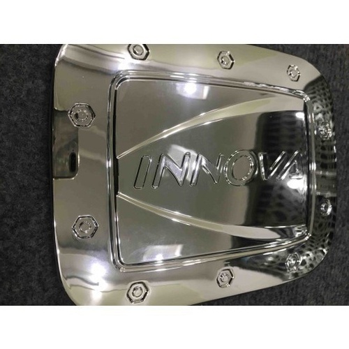 Ốp nắp bình xăng xe Toyota Innova 2006 - 2009 2012, 2013, 2014, 2015 nhựa ABS mạ crom cao cấp, sáng bóng