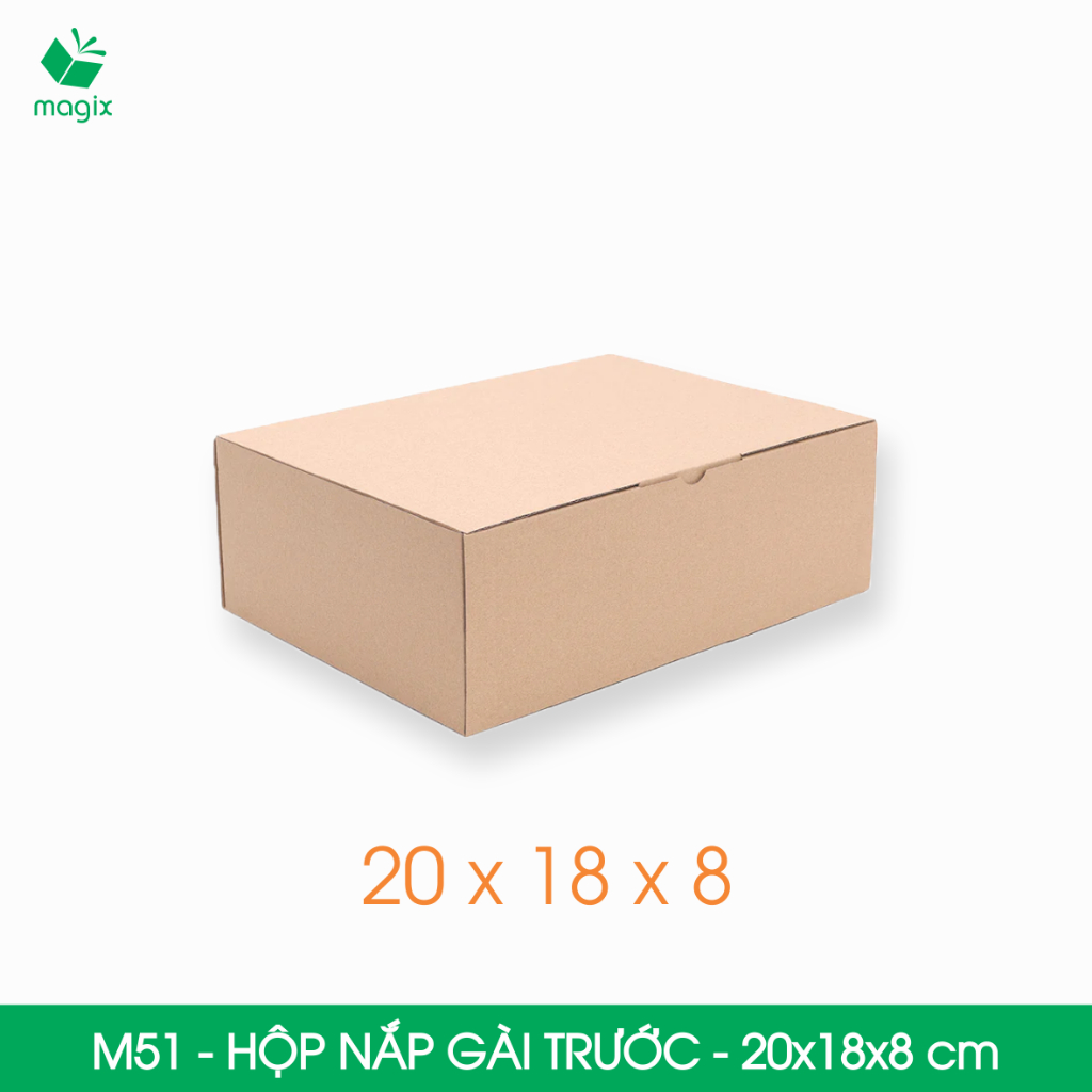 M51 - 20x18x8 cm - Combo 50 thùng hộp carton nắp gài trước - Hộp gói ...