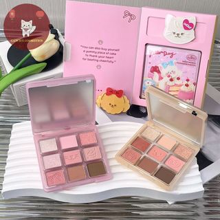 [ODBO] Bảng Mắt ODBO 9 Ô Nhũ Lì Puppy Và Kitten Kèm Kẹp Tóc Xinh Xắn Sweet Munch 9g (OD2024)