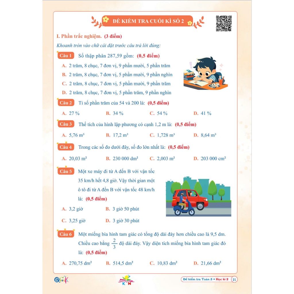 Ảnh Sách - Combo Đề Kiểm Tra Toán Và Tiếng Việt Lớp 5 - Học Kì 2 - Kết Nối Tri Thức (Bộ 2 Cuốn) 3
