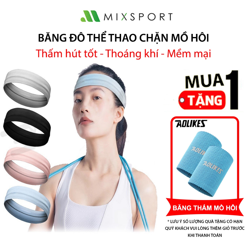 Ảnh Băng Đô Thể Thao Headband AOLIKES Thấm Hút Và Chặn Mồ Hôi Tập Gym, Yoga 1