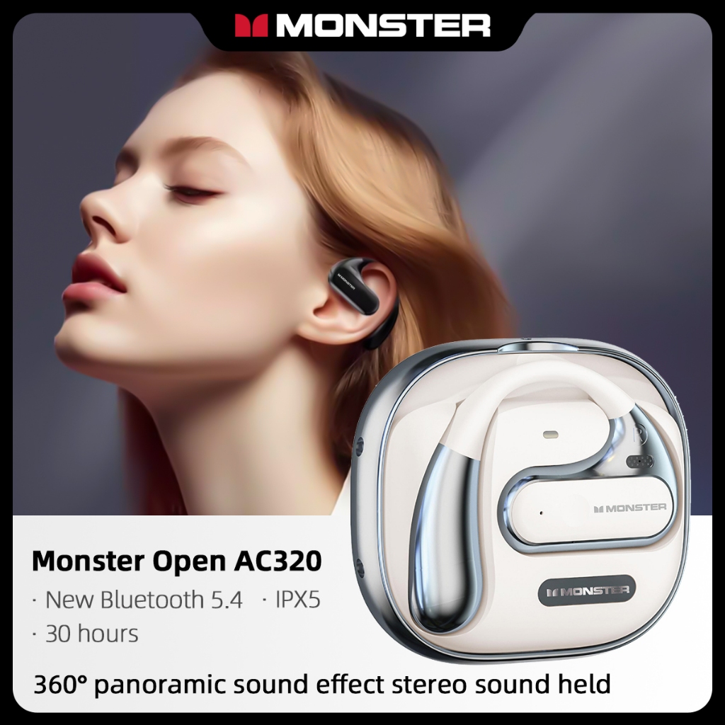 Monster Open Ear AC320 Tai Nghe Bluetooth 5.4 Không Dây OWS Móc Tai ...