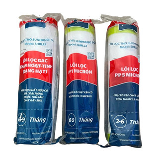 Lõi lọc thô 123 Sunhouse Chính Hãng 100% - Bộ 3 Lõi 1-2-3