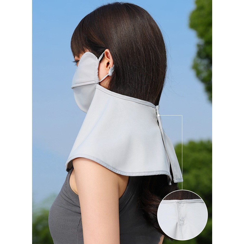 (Kèm Khăn) Khẩu Trang Chống Nắng,Chống Tia UV Kèm Khăn Che Cổ,Vai,Gáy EMA VN