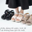 Sandal nữ đế xuồng quai chéo KOSU cao 4cm siêu êm chống trơn trượt K-23363 made in Japan Nhật Bản