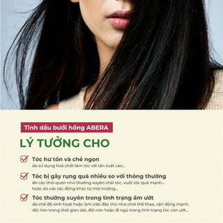 Serum Phục Hồi Tóc Bưởi Hồng ABERA 50ml - Dưỡng Tóc Chắc Khỏe, Mềm Mượt, Giảm Khô Xơ, Chẻ Ngọn Tóc