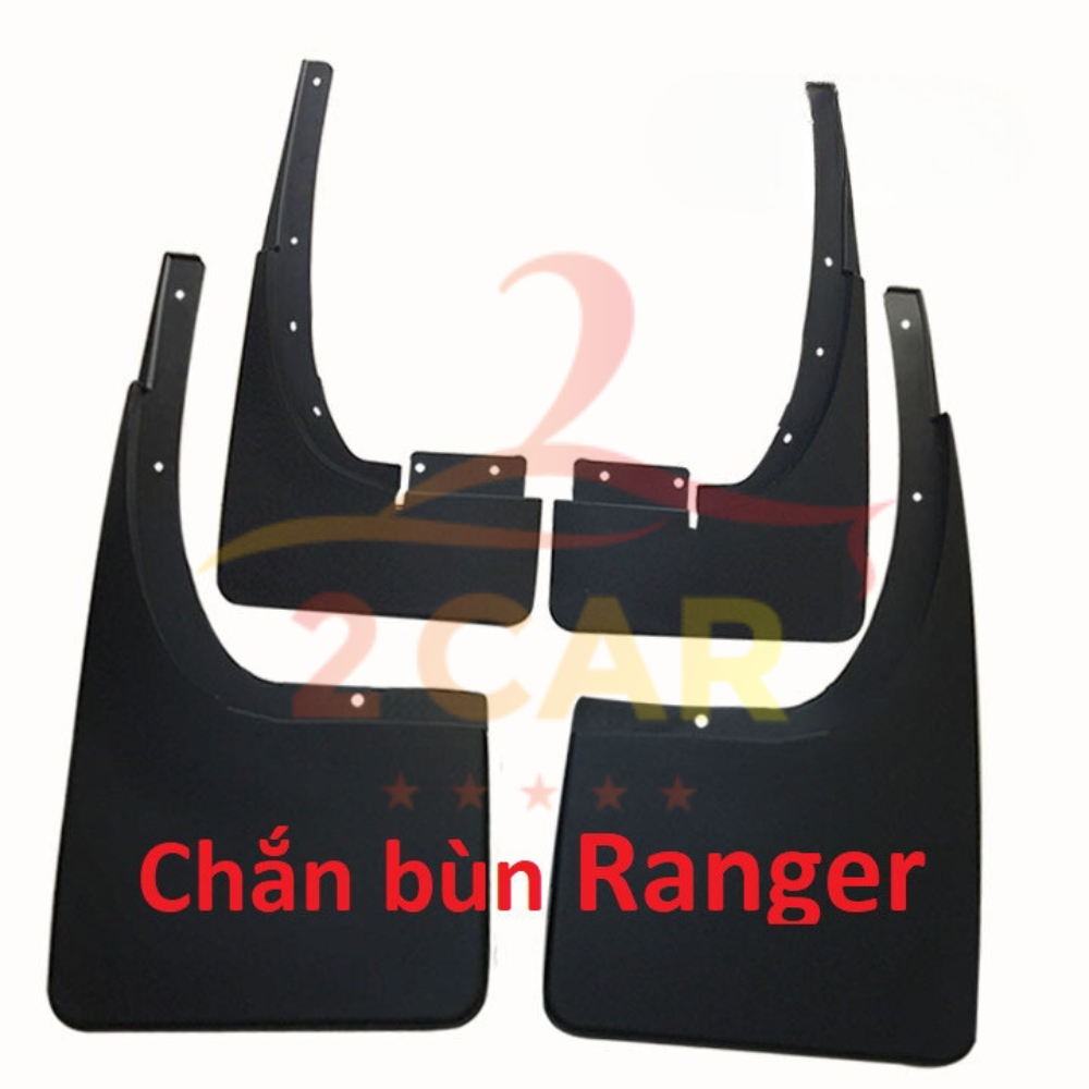 Chắn bùn cho xe Ford Ranger đời 2014 - 2021, 2023 - 2025 Hàng cao cấp - 1 bộ 4 chiếc + kèm ốc