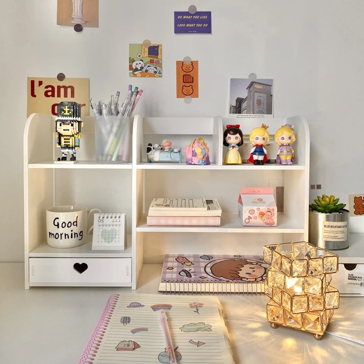 Giá để đồ để bàn phòng ngủ phòng văn phòng đồ vật nhỏ giá trang trí bàn học sinh 2X Decor - 2X092