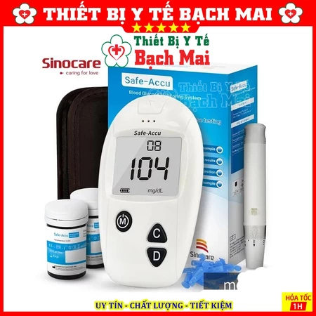 Máy Đo Đường Huyết Safe - Accu Chính Hãng SINOCARE