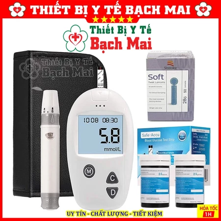 Máy Đo Đường Huyết Safe - Accu Chính Hãng SINOCARE