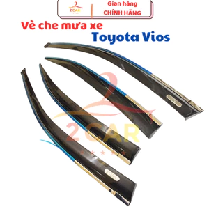 Vè che mưa xe Toyota Vios chỉ inox 2018 - 2022, 2023,2024 cao cấp nhất thị trường