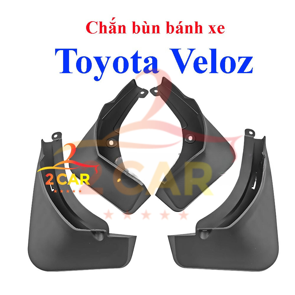 Chắn bùn bánh xe Toyota Veloz đời 2021 , 2022, 2023,2024 Bộ 4 chi tiết , hàng nhựa dẻo, vừa khít form xe, kèm ốc vít