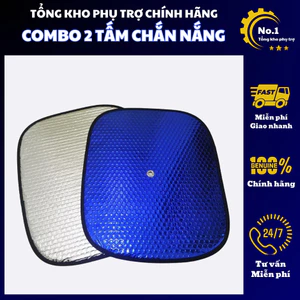 Combo 2 tấm chắn nắng, Miếng che nắng ô tô kèm mút dán