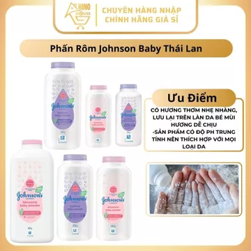 Phấn Rôm Johnson Baby Thái Lan Hương Hoa Thơm Mát, Hỗ Trợ Rôm Sẩy, Khô Thoáng Làn Da - Hinohouse