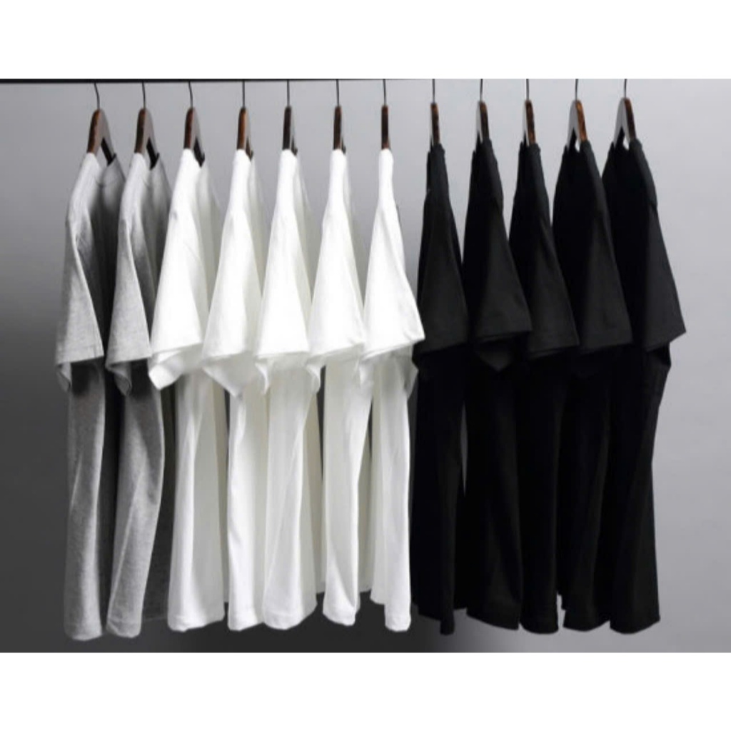 combo 3 áo thun nam cô tron tay ngan Menswear Cotton Menswear Cotton