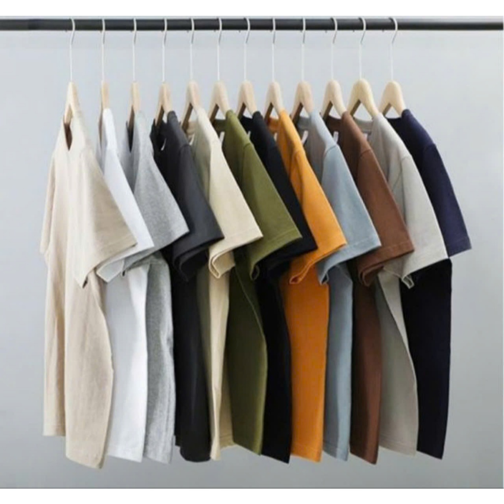 combo 3 áo thun nam cô tron tay ngan Menswear Cotton Menswear Cotton