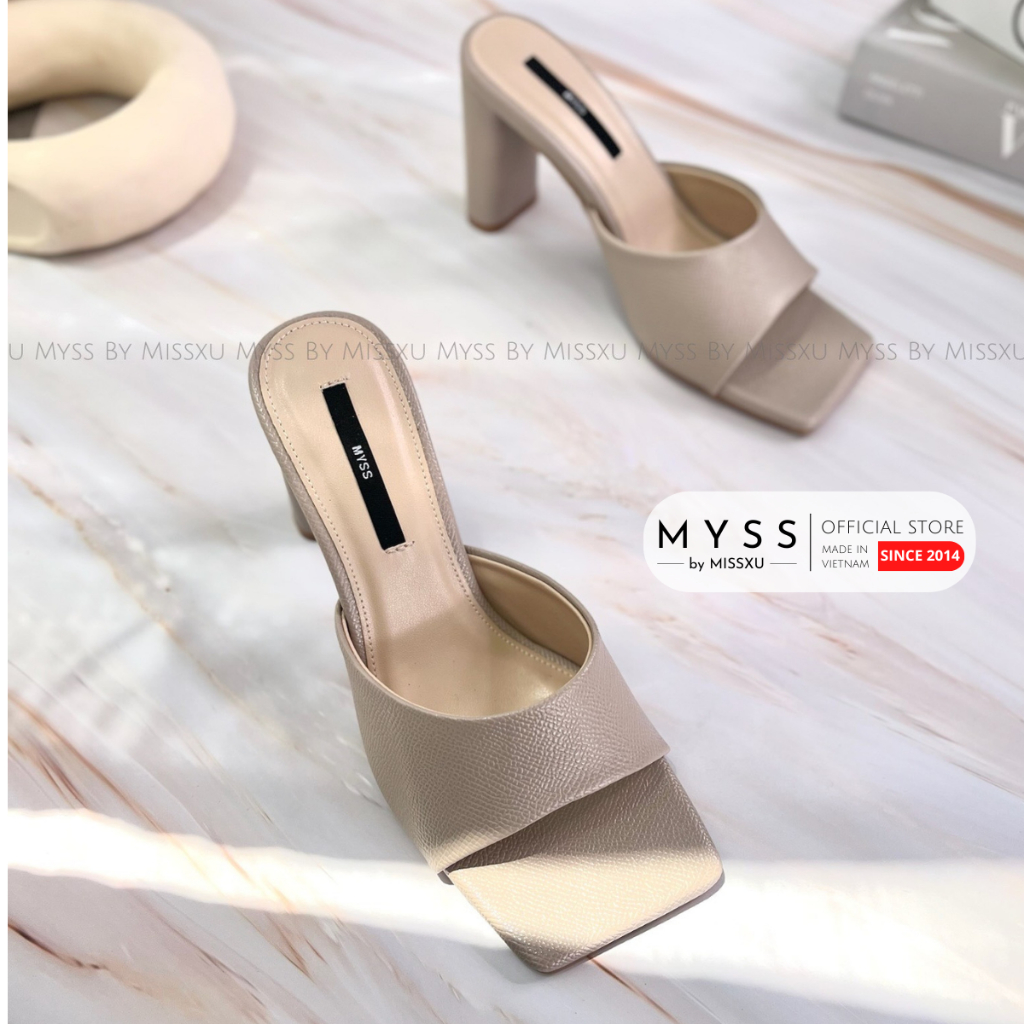 Giày guốc sục nữ MYSS mũi vuông gót dẹp 8cm thời trang - SU73