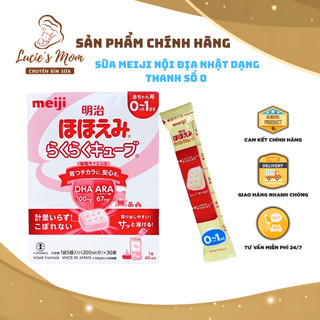 [Lẻ 5 Thanh] Sữa Meiji Nội Địa Nhật Dạng Thanh Số 0 (27g x 30) Cho Bé 0 ->1 Tuổi - Lucie's Mom