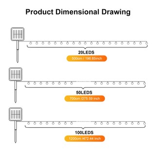 Ảnh 4 – Bóng bong bóng năng lượng mặt trời không thấm nước 22m, đèn LED, đèn cổ tích, đèn Giáng sinh, đường trang trí, vườn
