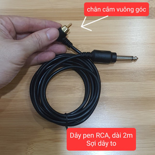 (SỢI DÂY TO) Dây Pen RCA loại dây sợi to nhất, dài 2 mét ,dây RCA dùng cho máy xăm