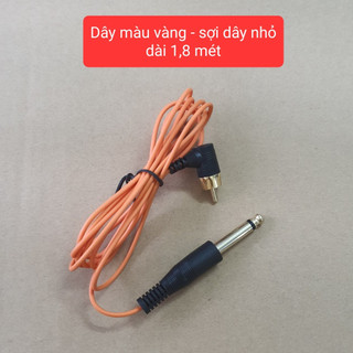 DÂY CẮM RCA SỢI NHỎ ( SỢI MẢNH) MÀU VÀNG VÀ MÀU HỒNG, CHÂN CẮM KIỂU VUÔNG GÓC, CHUYÊN DÙNG CHO CỤC NGUỒN MÁY PEN